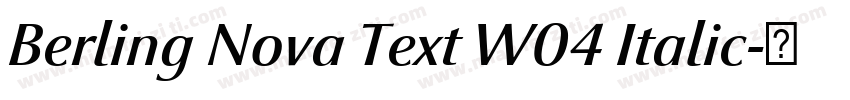 Berling Nova Text W04 Italic字体转换